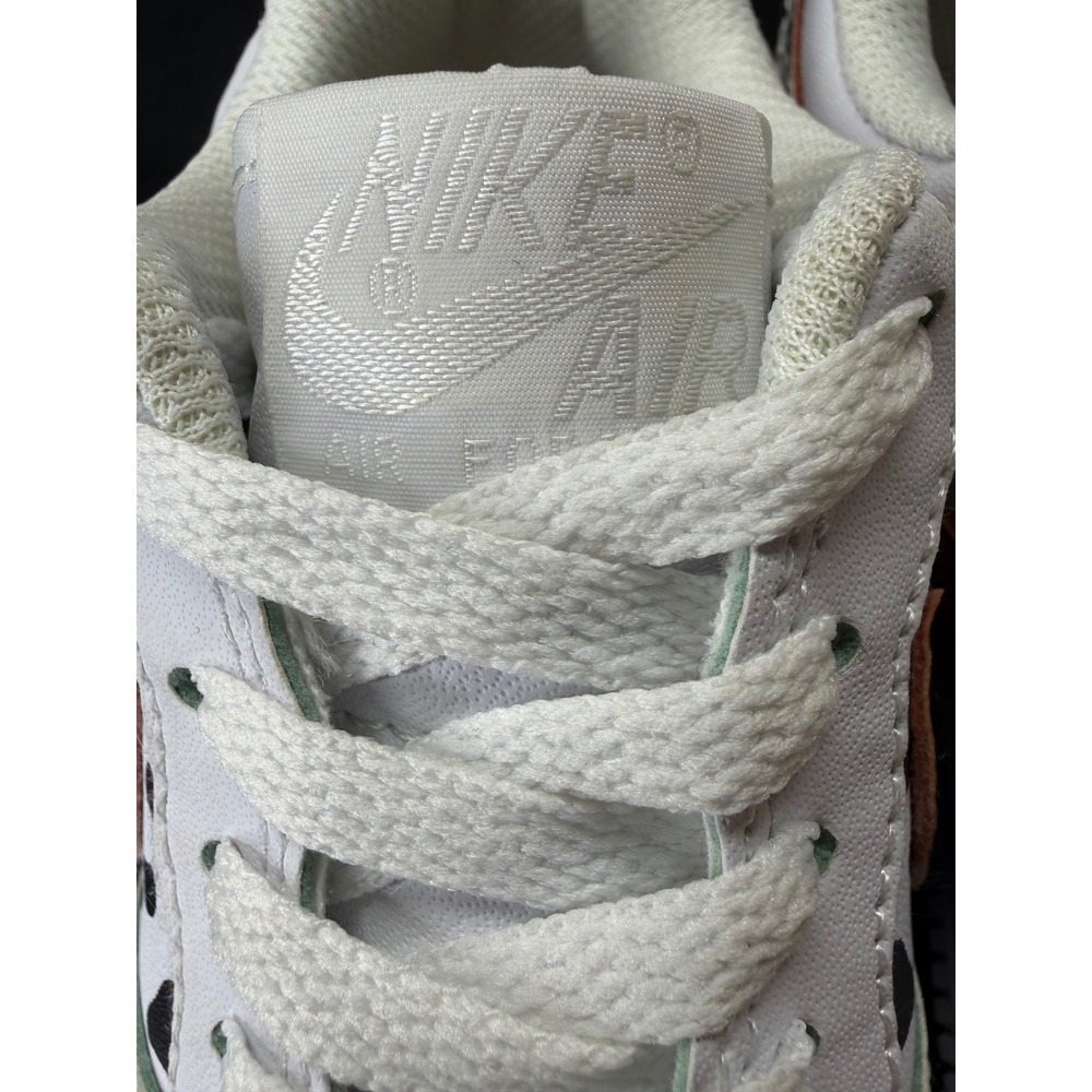 Nike Air Force 1 Low Animal Cow Print White Mustard Yellow Sneakers Womens 7.5 - Picture 8 of 16